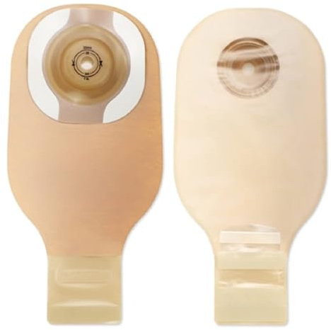 Hollister CeraPlus 8984 - Sistema di sacchetti convessi per stomia drenabile, 30,5 cm, confezione da 5, ultra trasparente, tagliato su misura fino a 2,5 cm, chiusura con microsigillo Lock n' Roll,