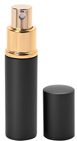 Mini Leer Parfümzerstäuber, 10ML Parfümzerstäuber Nachfüllbar, 6 Stück Beauty Flasche Sprühflasche Taschenzerstäuber für Reisen und Unterwegs (black)