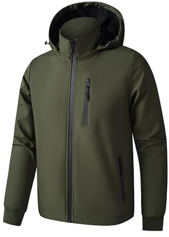 TONY BACKER Giacca Leggero Uomo Giubbotto Casual Giubbino Bomber Leggera Casual da Uomo Primavera/Estate/Autunno (IT, Testo, XL, Regular, Regular, Verde)