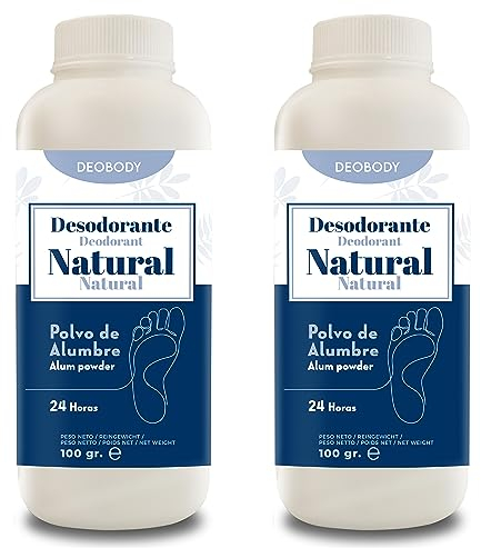 Déodorant Pour Les Pieds. Poudre Anti-Transpirante Pour Les Pieds à Haute Puissance. Poudre D'alun Pure, Naturelle Et Sans Aluminium. Pour La Aueur Et Les Mauvaises Odeurs Pendant 24 Heures. (200gr)