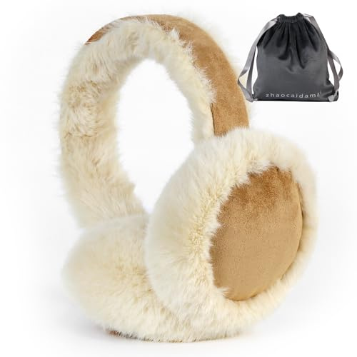 zhaocaidamai Cache-oreilles d'hiver Earmuffs Cache-oreilles pour la protection contre le froid et les cache-oreilles en plein air Pliables, marron, taille unique