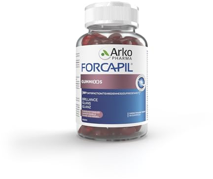 ARKOPHARMA - FORCAPIL® Gummies Wachstum - Haarvitamine - Haare und Nägel - Kraft - Vitalität - Glanz - Biotin - Vegan - Ab 15 Jahren - Himbeer und Waldfruchtgeschmack - 60 Weichgummis