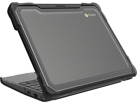 Gumdrop SlimTech Laptop Case Fits Lenovo 100e | 100w Gen 4 (Clamshell) Rugged Drop Tested Shockproof Lightweight Reliable Device Protection for Kids K-12 Students School Office or Business Use - Black