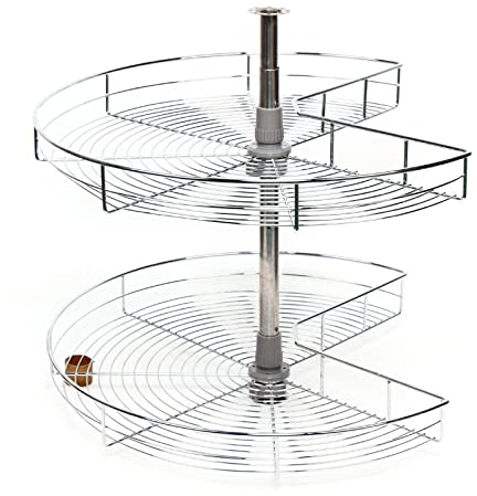 Schrank Karussell, Küchenschrank 270 ° Drehkorb Karussell Schrank Halbkreis-Schwenkbeschlag, Drehkorb Karussell Schrank 71cm Höhenverstellbares Küchen Organizer Drehboden Eckschrank Küche Schublade