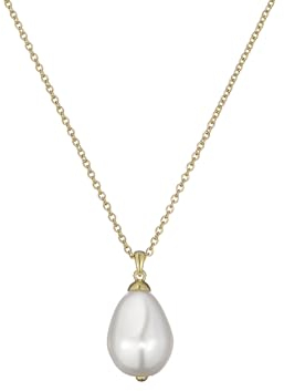 Ted Baker Parmlia Pearly Chain Pendant Necklace For Women (Gold/Pearl)