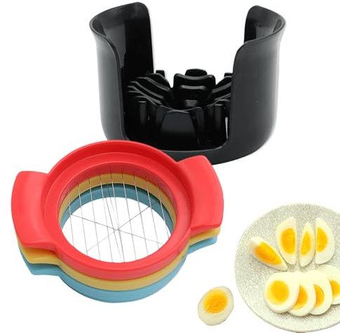 3 in 1 Multifunctional Wedge Egg Slicer - Efficient Sturdy Construction for Hard Boiled Eggs, Fruit, Tomatoes, Mushroom