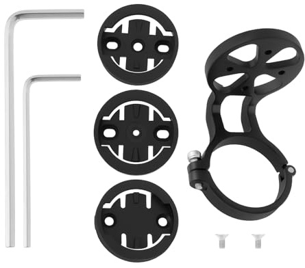 ECSiNG 1PC Fahrrad Lenkercomputerhalterung für 31,8mm Lenker Kompatibel mit Garmin Edge Kompatibel mit Wahoo Elemnt 52,6 x 31,8 x 37,9mm Schwarz