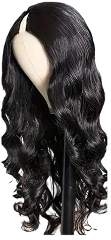 V Part Headband Wig 2025, Glue-Free Clip-On Half-Head Wig Upgraded U Part Head Wig, Brazilian Virgin Hair Black, Beginner-Type Non-Connecting Glue-Free Wig Tommiy