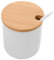 Amosfun Recipiente de Cerámica para Condimentos con Tapa y Cuchara Contenedor de Sal y Jarra de Almacenamiento Moderna para Especias y Salsas Diseño Elegante para Cocina