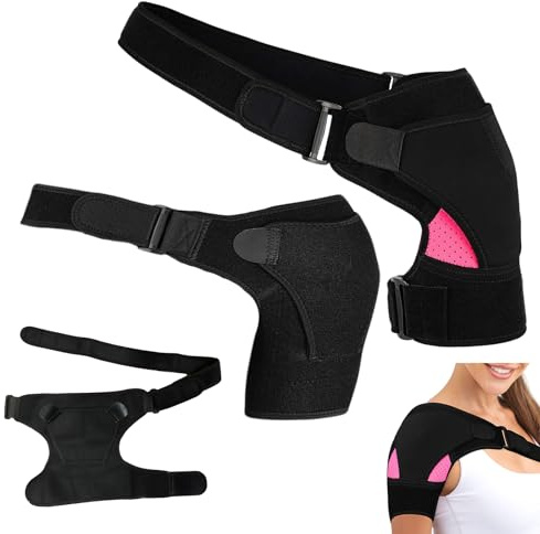 Vendaje de hombro para mujeres y hombres, vendaje de hombro ajustable, vendaje para la parte superior del brazo, soporte de neopreno transpirable, soporte de hombro para derecha e izquierda, soporte