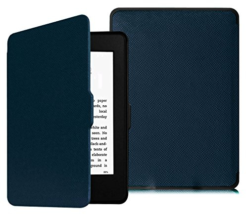 FINTIE Hülle für 6 Kindle Paperwhite 2012-2017 (Modellnummer: EY21, DP75SDI) - Schutzhülle mit Auto Sleep/Wake (Nicht GEEIGNET für wasserfest Kindle Paperwhite 10./ 11. Generation), Marineblau