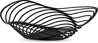 Alessi Trinity ACO02 B - Design Obstschale aus Stahl mit Epoxidharz, Mittel, Schwarz
