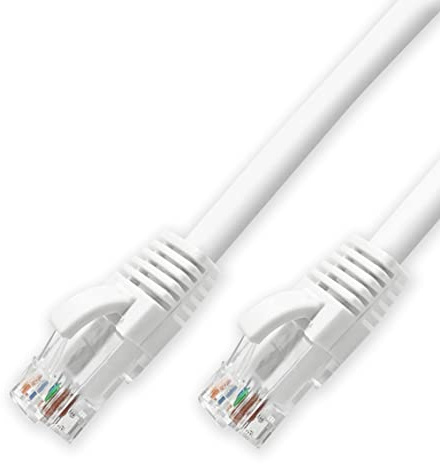 D.Square - Cable Ethernet Internet LAN 5m, Cat.6 U/UTP Blanco, Cable de Red LSOH, Conector Rj45, 1 GB/S, Ideal para Router/Móderms, Switch, Repetidor, Ordenador, Portátil, Red Locales.