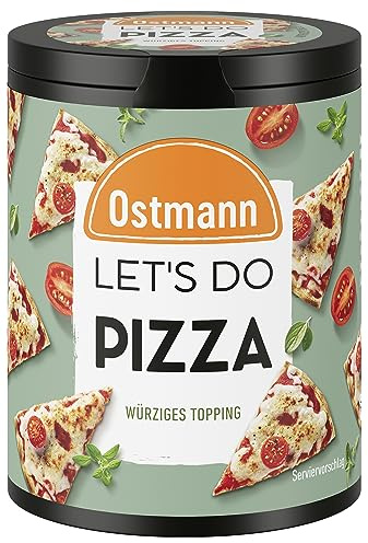 Ostmann Gewürze - Let's Do Pizza Topping | Gewürzzubereitung für Pizza wie in Italien | Würziges Topping mit mediterranen Kräutern und geröstetem Knoblauch | 25 g in recyclebarer Metalldose