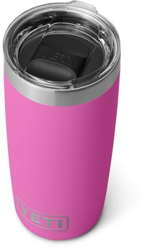 YETI Rambler 10 oz (295 ml) Tumbler with Removable Magslider Lid, Stainless Steel Vacuum Insulated Coffee Cup, Wildflower Fuchsia