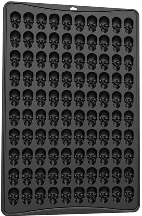 Wzxhew #2024 - Mini caramelo de Halloween de silicona de grado alimenticio de 100 cavidades, silicona de Halloween para Halloween, galletas de goma, caramelo, caramelo, gelatina de chocolate, gelatina