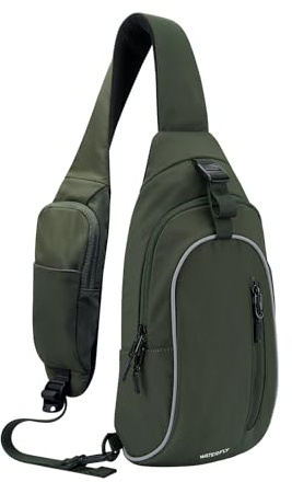 Waterfly Sac Bandoulière Homme Femme Sac de Poitrine Petit | Sacoche Bandoulière, Sac à Dos Petit, Bandoulière Réglable, Multi-poches, Randonnée Excursion Voyage