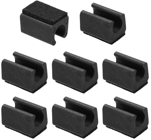 PATIKIL 8 Piezas De Cubiertas Rectangulares para Patas De Silla con Almohadilla De Fieltro, 12 Mm Desliza Suavemente Sin Rayaduras Sin Ruido Protectores para Muebles De Madera Tips Negro