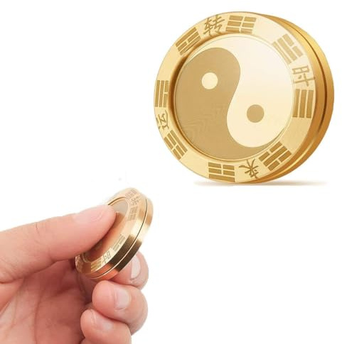 JYNVO Juguetes deslizantes para dedos, juguetes magnéticos de metal para dedos, monedas de la suerte, juguetes para aliviar el estrés y la ansiedad, trastorno por déficit de atención e hiperactividad.