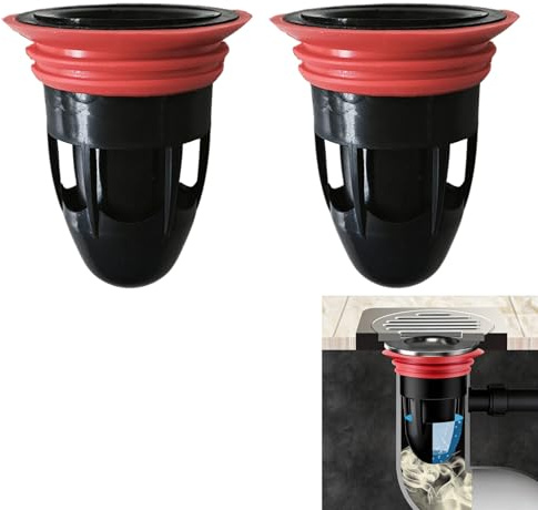 2PCS Núcleo de Drenaje de Piso de Desodorante - Tapones de Silicona para Desagüe de Ducha, Válvula de Retención de Drenaje, Fácil Instalación 41-50 mm