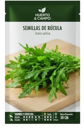 Rúcula para Huerto Casero – Semillas de Hoja Verde para Cocina Saludable DECOALIVE
