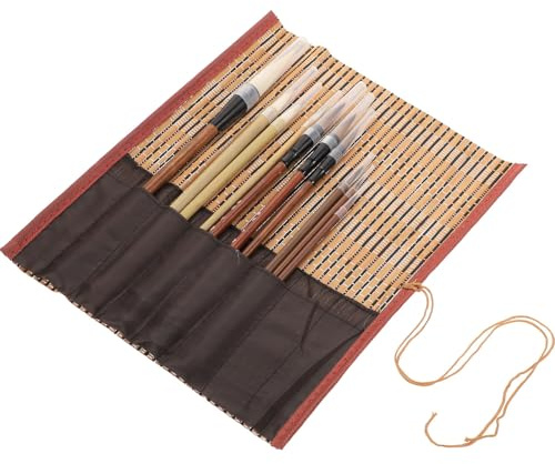 Cabilock Juego de Pinceles Chinos para Caligrafía y Pintura, Pinceles de Madera que Escriben Suavemente y No Pierden Pelo, Adecuado para Dibujo y Principiantes