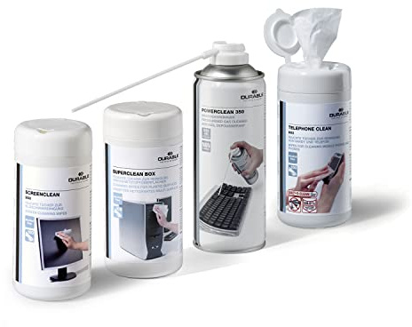 Durable Tech Cleaning Kit - Compressed Air Duster and Anti-static, Biodegradable Electronics Wipes for Screens, Monitors, Keyboards, iPads, Laptops, Computers, PCs & Phones