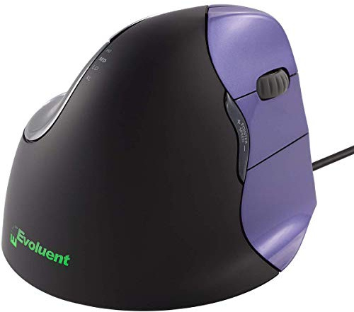 Evoluent VM4S - Mouse Verticale per mano Destra, USB, Nero