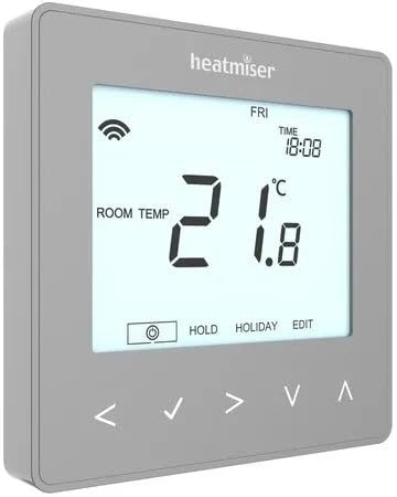Heatmiser neoStat 12V Programmable Thermostat Platinum Silver