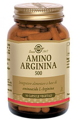Solgar Amino Arginina 500 Integratore Alimentare 50 Capsule Vegetali