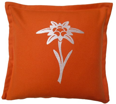 Tirol Living 54486 - Funda para cojín (Loden, 40 x 40 cm), diseño de Flor de Las Nieves, Color Naranja