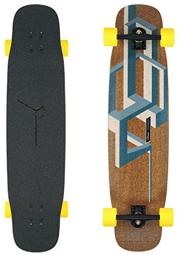 Loaded Boards Basalt Tesseract - Monopatín longboard completo de bambú (azul oscuro, ruedas de estímulo 86a)