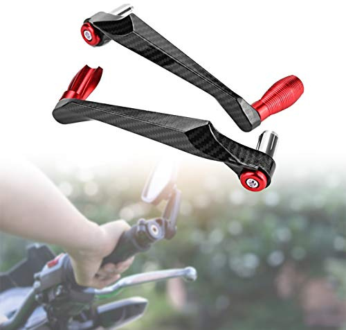 Yosoo Health Gear Protecteur de guidon de moto 7/8 pouces, garde de levier d'embrayage de frein de moto universel pour moto, moto, scooters, voitures électriques, VTT (rouge)