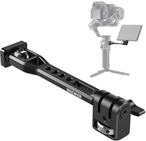 NEEWER Soporte Ajustable Monitor Campo, Soporte Giratorio 360° para Monitor Cámara con Rosca 1/4, Compatible con dji RS4 Pro RS3 RS2 RSC2 ZHIYUN Crane 2S Crane 3 3S WEEBILL-S MOZA Gimbals, GA005