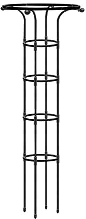 Dirfuny Rankhilfe Obelisk aus Kunststoffbeschichtung und Stahlrohr, Ranksäule witterungsbeständig freistehend f. Kletterpflanzen u. Rosen