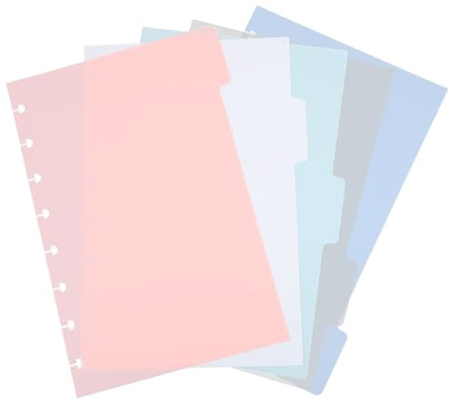 SEWACC Intercalaires Classeur A4 5 Séparateurs De Pages À Onglets Diviseurs De Reliure Pour Cahiers Dossiers Livres Et Planners Indexation Et Marquage Rapides Pour Bureau Et Maison