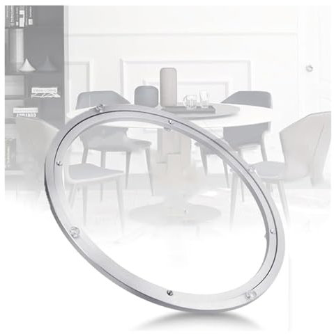 DMBBSAPBSH Roterande tallrik lager av aluminiumlegering, aluminium rund roterande tallrik lager snurrplatta hårdvara för bord tårtplattor (80 cm – 32 tum)