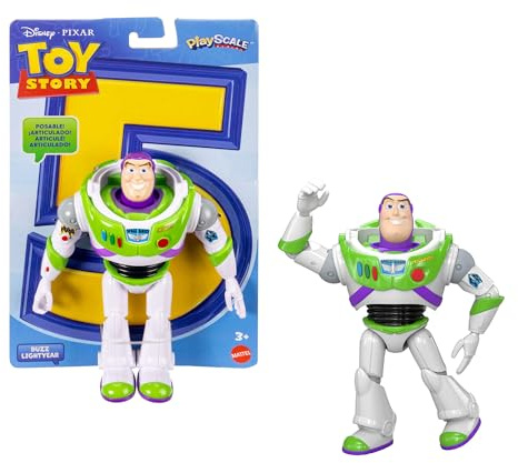 Mattel Disney et Pixar Toy Story 5 Figurine articulée Buzz l'Éclair | Échelle 18 cm, 1 personnage clé, 8+ articulations mobiles, design fidèle au film, JKV15