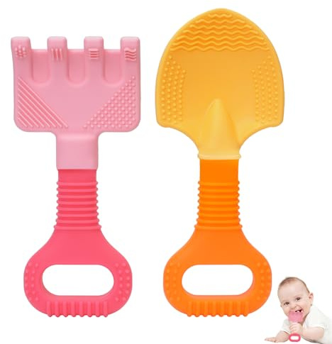 Vicloon Massaggiagengive Neonato, Giocattoli da Bagno in Silicone per Bambini da 0-12 Mesi, Giocattoli Sensoriali di Qualità Alimentare