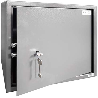 DEMA Möbeltresor 63 L – Wandtresor, Wandsafe, Safe, Tresor mit Schlüssel – 46x38x36 cm, robust, sicher, ideal für Zuhause, Büro, Wertgegenstände