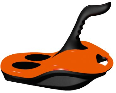 Spartan Schlitten Zipfel Bob, orange, 55 x 41 x 16 cm, 1371