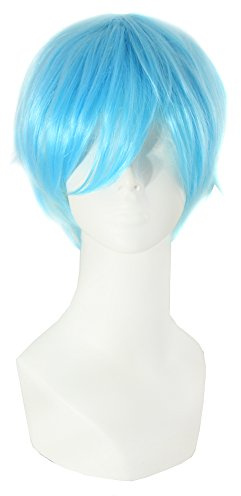 MapofBeauty Cosplay Kostüm Männer kurze gerade Perücke (blau)