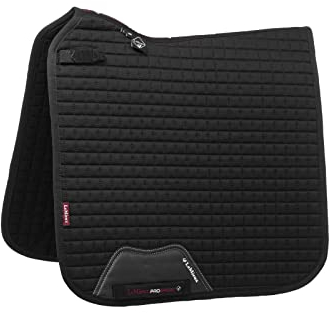 LeMieux Prosport Cotton Square Dressurschabracke, Quadratische Baumwolle, Schwarz, L