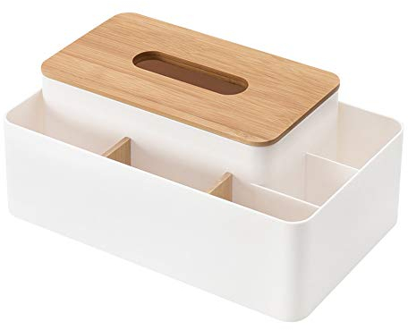 Poeland Multifunktionale Kosmetiktuchbox, Box für Kosmetik- & Taschentücher, Tücherbox nachfüllbar, Rechteckig Taschentuchspender