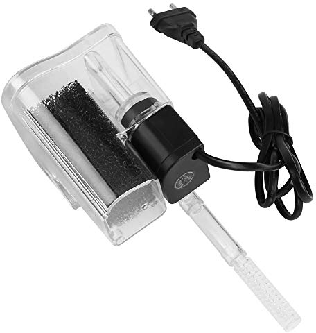TOPINCN Zylinderfilter für Schildkröte, Wasserstandsfilter, niedrig, Pumpe für Aquarium, Wasserreiniger, integrierter Eimerfilter (EU-Stecker)