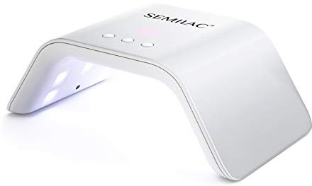 Semilac UV LED Lamp for Gel Nail Polish | 36 W | White Bridge Shape | Nail Dryer with Motion Sensor | 3 Curing Modes and Low Heat Mode | Nail Lamp for Home Manicure and Pedicure
