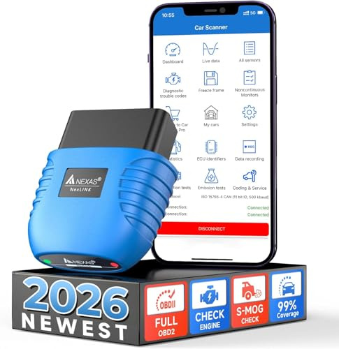 NEXAS Bluetooth OBD2 Scanner,Code Reader