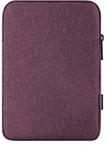 MoKo Étui pour Tablette 7 à 8 Pouces, Sac de Manchon en Tissu Polyester Compatible avec iPad Mini A17 Pro 8,3 2024, iPad Mini (6e gén) 8,3 2021/Mini (5e gén) 7,9 2019/mini 1/2/3/4,Violet