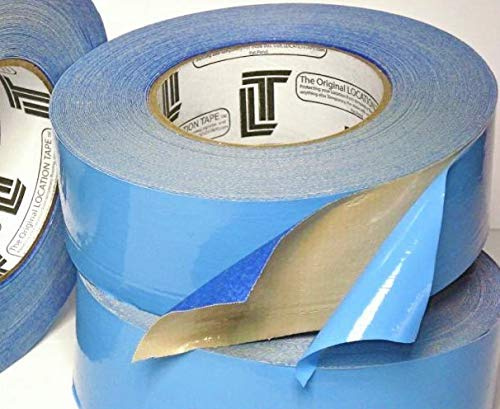 Great White Double Face Carpet LocationTape, Carpet, Painters Clean Drape, Flooring, Sheeting Tape, Hi-Tack, Low tack, Entertainment Floor, Blue Painters Tape,2 x 25yd, Made in USA