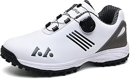BLBK Scarpe da golf da uomo impermeabili e leggere con bottone rotativo, Grigio, 41 1/3 EU